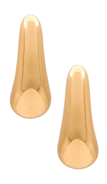 8 Other Reasons Curve Earrings in Metallic Gold