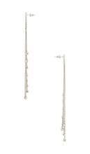 8 Other Reasons Extra Long Dangle Earrings in Metallic Silver