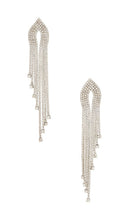 8 Other Reasons Extra Long Dangle Earrings in Metallic Silver