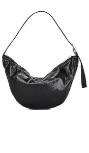 8 Other Reasons Faux Leather Crescent Bag in Black
