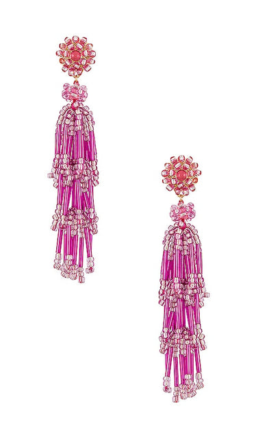 8 Other Reasons Gabrielle Duster Earrings in Fuchsia