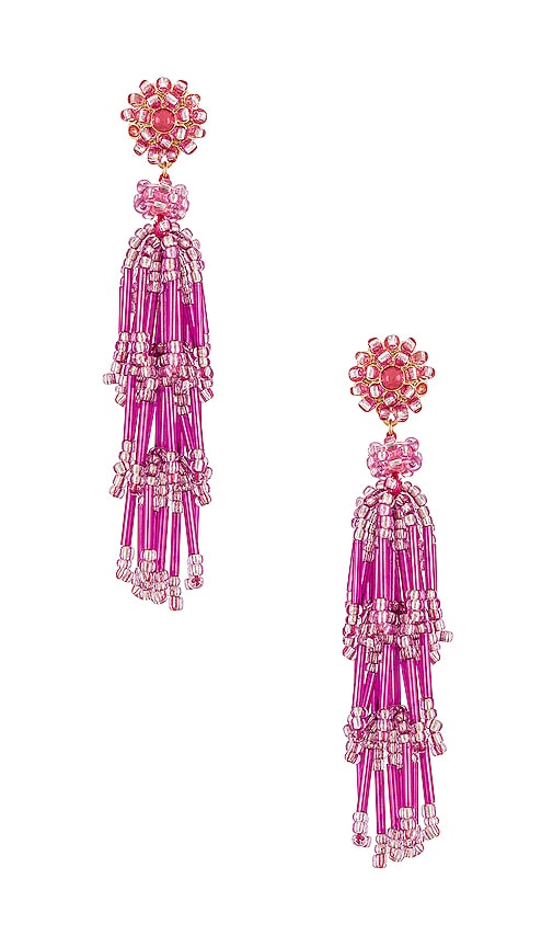 8 Other Reasons Gabrielle Duster Earrings in Fuchsia