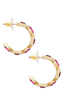 8 Other Reasons Gem Hoop Earrings in Metallic Gold