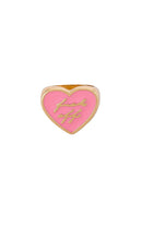 8 Other Reasons Gold Heart Ring With Resin Fuck Off in Metallic Gold