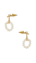 8 Other Reasons Mini Pearl Knotted Earring in Metallic Gold