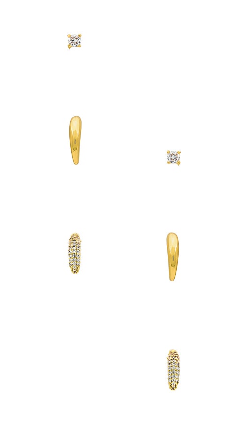 8 Other Reasons Multi Earring Set in Metallic Gold