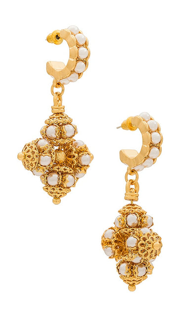 8 Other Reasons Pearly Gates Earrings in Metallic Gold