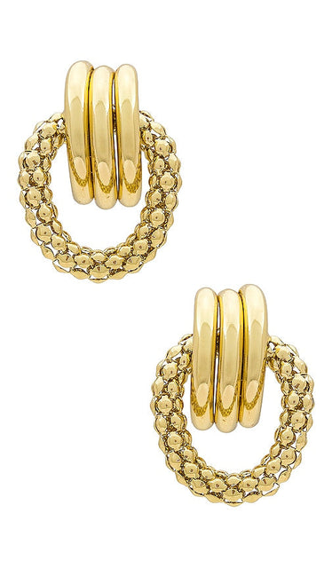 8 Other Reasons Romance Hoops in Metallic Gold