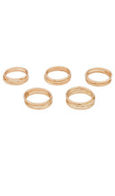 8 Other Reasons Simple Band Ring Set in Metallic Gold