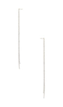 8 Other Reasons Slim Duster Earrings in Metallic Silver