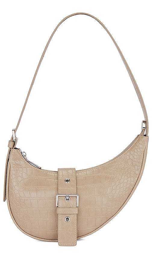8 Other Reasons Crescent Buckle Bag in Tan