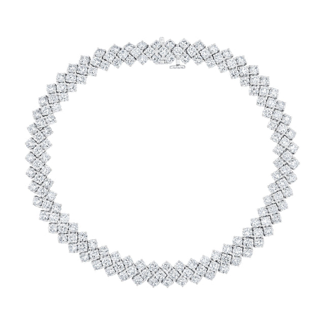 9 5/8ctw Round Lab Grown Diamond White Gold Bracelet