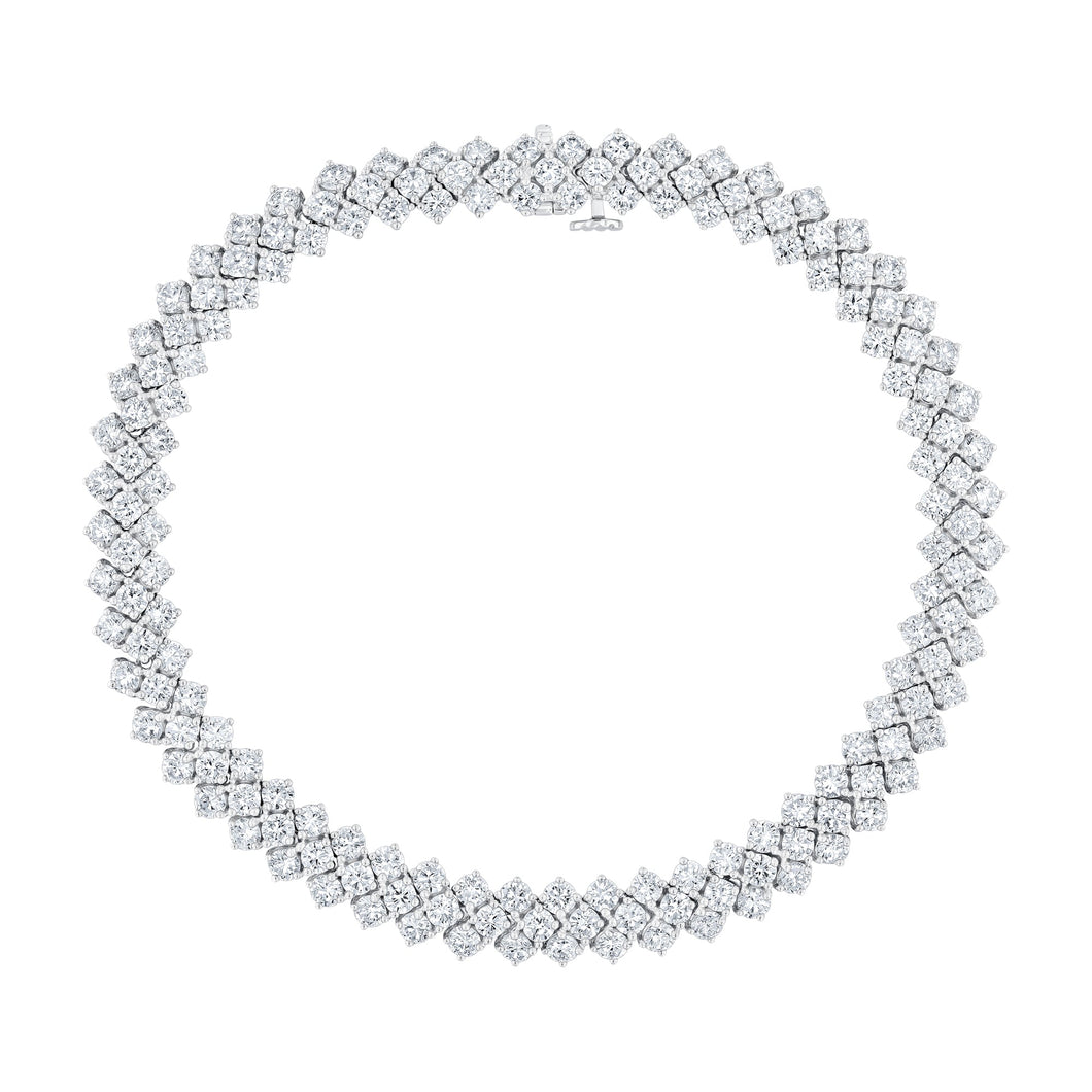 9 5/8ctw Round Lab Grown Diamond White Gold Bracelet