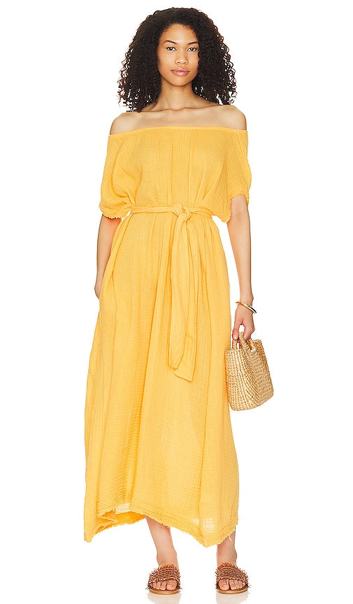 9 Seed Moonstone Belted Caftan in Orange