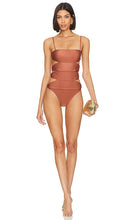 ADRIANA DEGREAS Vintage Orchid Cut Out One Piece in Brown - ADRIANA DEGREAS Une-pièce vintage à découpe orchidée en marron - ADRIANA DEGREAS 复古兰花剪裁一件棕色 - ADRIANA DEGREAS Vintage-Einteiler mit Orchideenausschnitt in Braun - ADRIANA DEGREAS 빈티지 오키드 컷아웃 원피스 브라운 색상 - ADRIANA DEGREAS Costume intero ritagliato vintage Orchidea in marrone