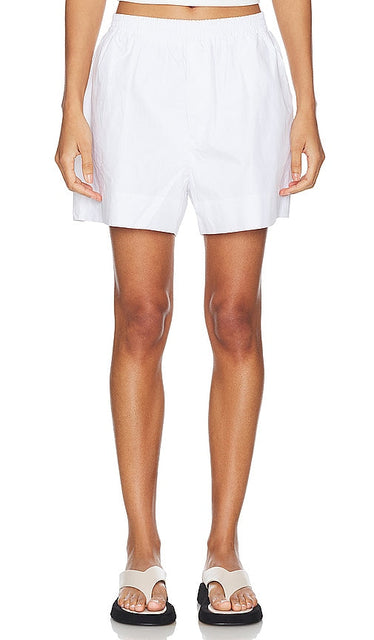 AEXAE Shorts in White - Short AEXAE en blanc - AEXAE 白色短裤 - AEXAE Shorts in Weiß - AEXAE 반바지 화이트 색상 - Pantaloncini AEXAE in bianco