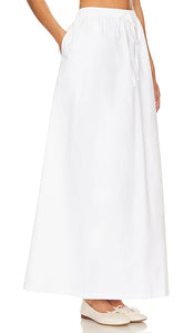 AEXAE Utility Maxi Skirt in White