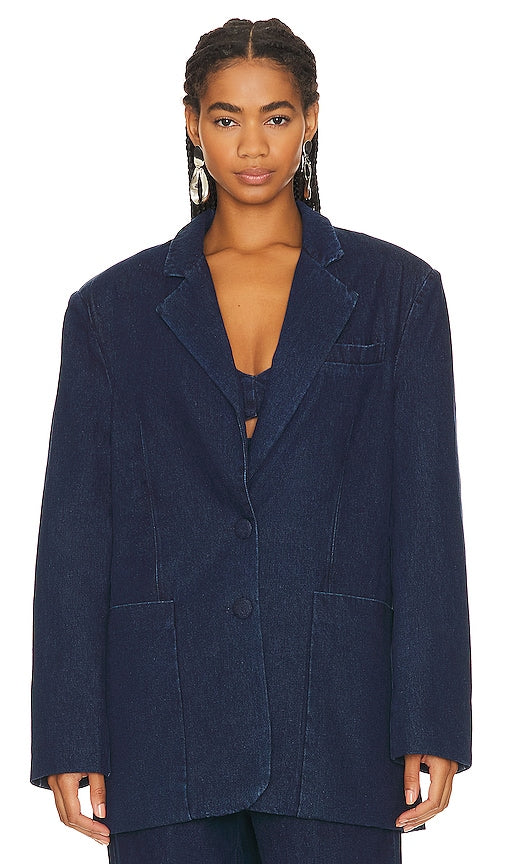 AFRM Agnes Blazer in Blue