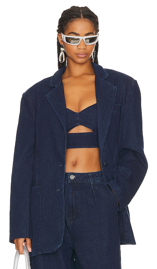 AFRM Agnes Blazer in Blue - Blazer Agnes AFRM en bleu - AFRM Agnes 蓝色西装外套 - AFRM Agnes Blazer in Blau - AFRM Agnes 블레이저 블루 색상 - Blazer AFRM Agnes in blu