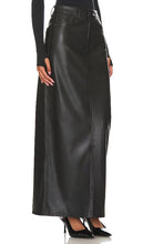 AFRM Amiri Faux Leather Maxi Skirt in Black
