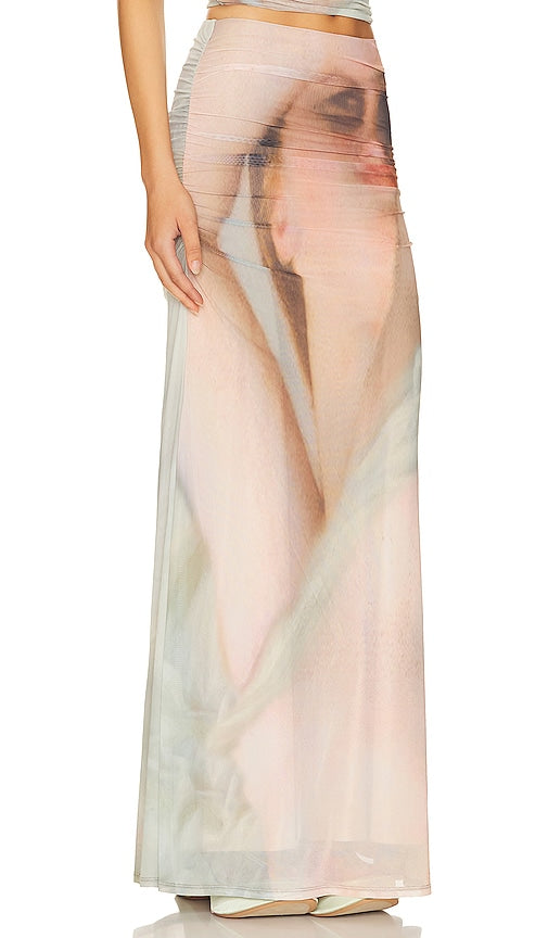 AFRM Jae Maxi Skirt in Ivory