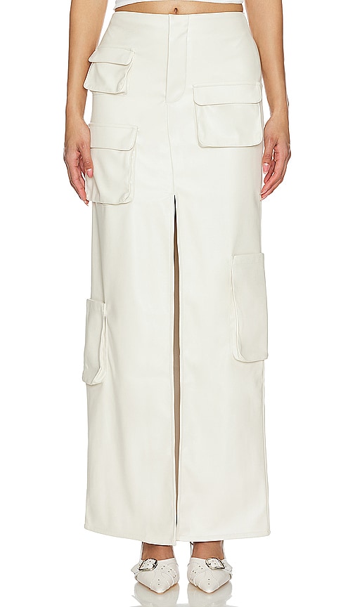 AFRM Nova Faux Leather Skirt in Ivory - AFRM Nova Jupe en simili cuir en ivoire - AFRM Nova 象牙色人造皮半身裙 - AFRM Nova Kunstlederrock in Elfenbein - AFRM Nova 인조가죽 스커트 - Gonna AFRM Nova in ecopelle color avorio
