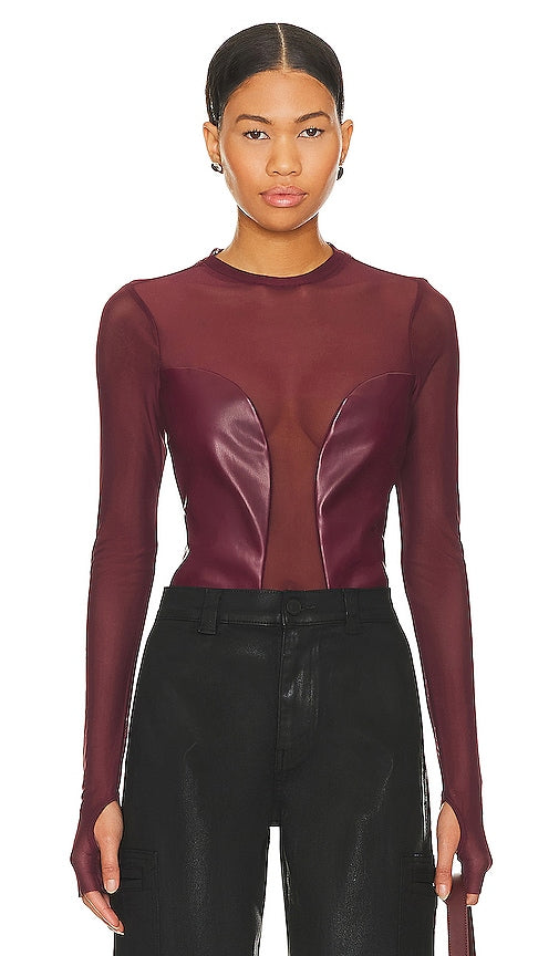 AFRM Sirena Top in Burgundy - Haut AFRM Sirena en Bourgogne - AFRM Sirena 酒红色上衣 - AFRM Sirena Top in Burgund - AFRM Sirena 탑 - Top AFRM Sirena in Borgogna