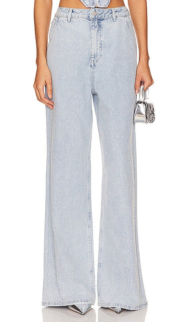 AFRM x Revolve Ronny Wide Leg in Blue - AFRM x Revolve Ronny - Jambe large - Bleu - AFRM x Revolve Ronny 蓝色阔腿裤 - AFRM x Revolve Ronny Wide Leg in Blau - AFRM x Revolve Ronny 와이드 레그 블루 색상 - AFRM x Revolve Ronny gamba larga in blu