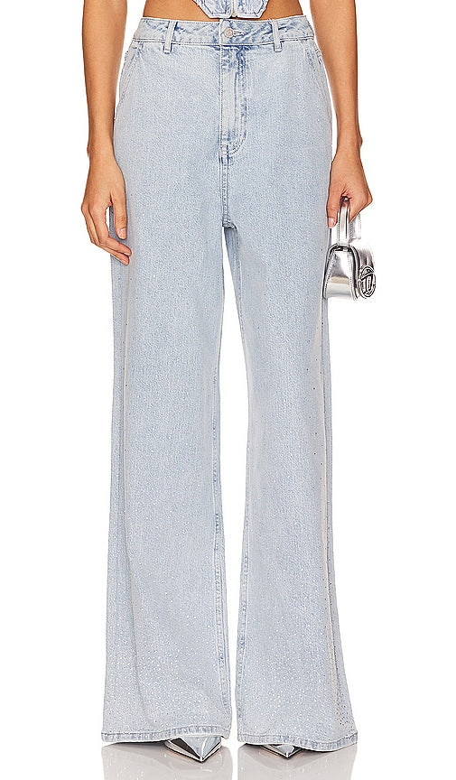 AFRM x Revolve Ronny Wide Leg in Blue - AFRM x Revolve Ronny - Jambe large - Bleu - AFRM x Revolve Ronny 蓝色阔腿裤 - AFRM x Revolve Ronny Wide Leg in Blau - AFRM x Revolve Ronny 와이드 레그 블루 색상 - AFRM x Revolve Ronny gamba larga in blu