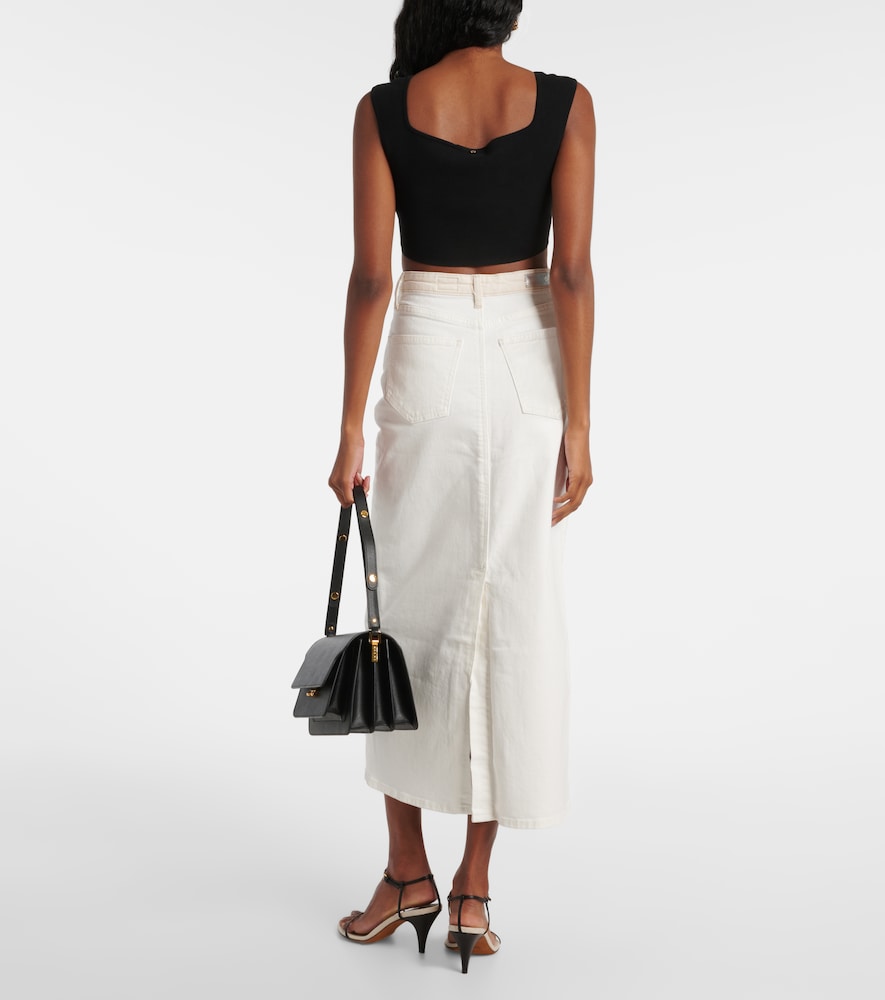 AG Jeans Denim midi skirt