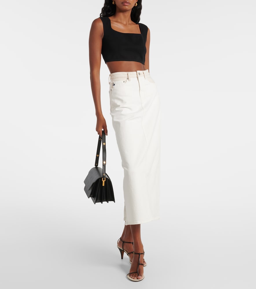 AG Jeans Denim midi skirt