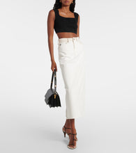 AG Jeans Denim midi skirt