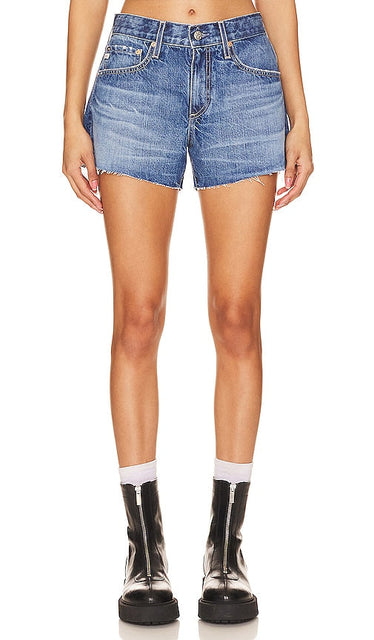 AG Jeans Hailey Cut-Off Short in Blue - AG Jeans - Hailey - Short coupé - Bleu - AG Jeans Hailey 蓝色毛边短裤 - AG Jeans Hailey Cut-Off Short in Blau - AG Jeans Hailey 컷오프 쇼츠 블루 색상 - Pantaloncini cut-off AG Jeans Hailey in blu