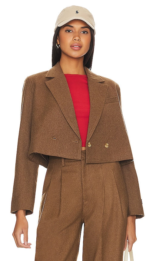 AG Jeans x Emrata Berlin Blazer in Brown - AG Jeans x Emrata Berlin - Blazer marron - AG Jeans x Emrata Berlin 棕色西装外套 - AG Jeans x Emrata Berlin Blazer in Braun - AG Jeans x Emrata Berlin 블레이저 브라운 색상 - Blazer AG Jeans x Emrata Berlin in marrone