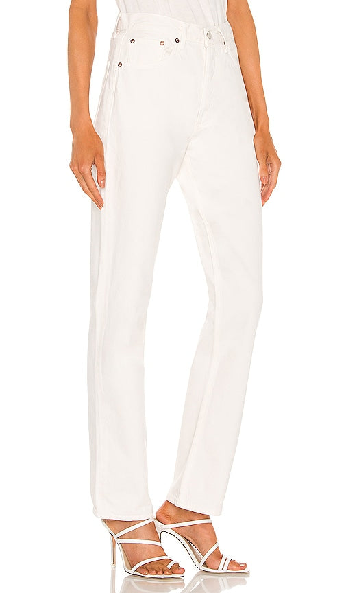 AGOLDE Lana Straight in White
