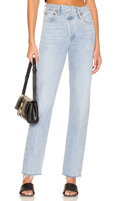 AGOLDE Criss Cross Straight in Blue - AGOLDE Criss Cross Droit en Bleu - AGOLDE 蓝色十字直筒 - AGOLDE Criss Cross Straight in Blau - AGOLDE 크리스크로스 스트레이트 블루 색상 - AGOLDE Criss Cross Dritto in Blu