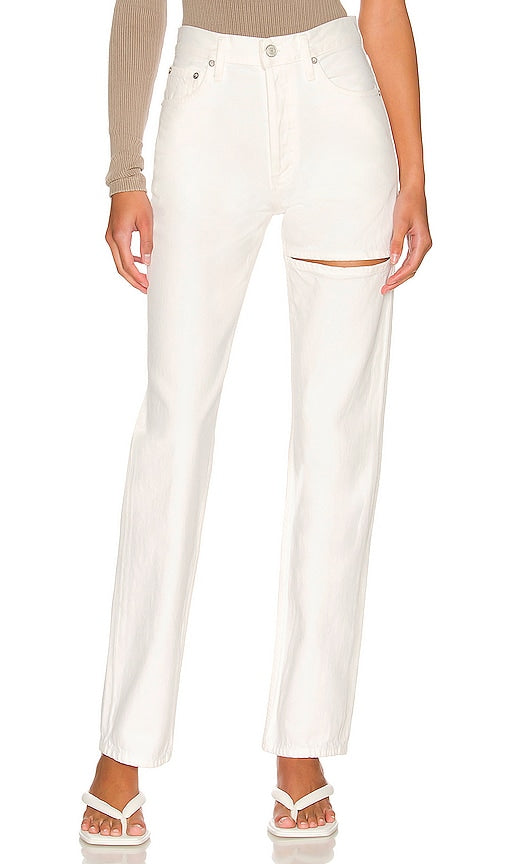 AGOLDE Lana Straight in White - AGOLDE Lana droite en blanc - AGOLDE Lana 白色直筒裙 - AGOLDE Lana Straight in Weiß - AGOLDE Lana 스트레이트 화이트 색상 - AGOLDE Lana Dritto in Bianco