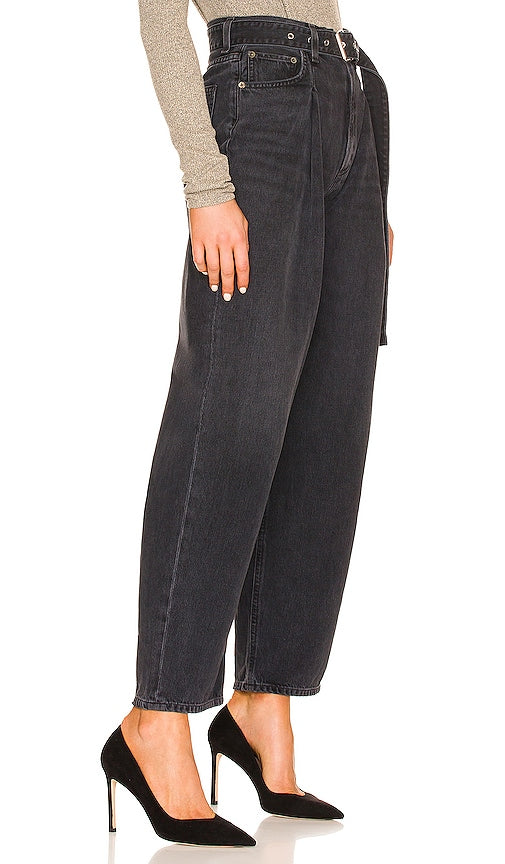 AGOLDE Belted Baggy in Black