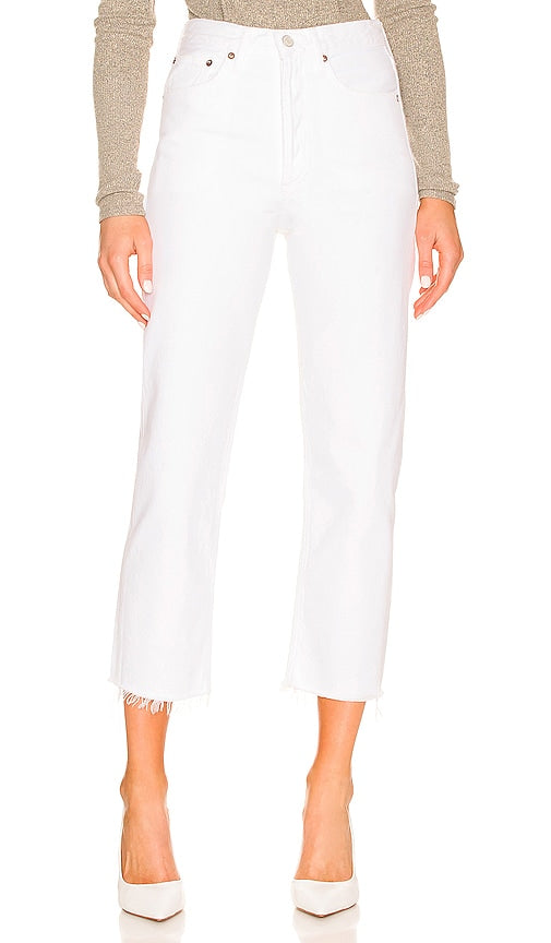 AGOLDE 90's Crop in White - AGOLDE 90's Crop en blanc - AGOLDE 90 年代白色短款 - AGOLDE 90er Crop in Weiß - AGOLDE 90's 크롭 화이트 색상 - Crop AGOLDE anni '90 in bianco