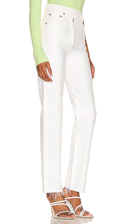 AGOLDE Criss Cross Straight in White