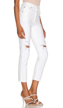 AGOLDE Riley High Rise Straight Crop in White