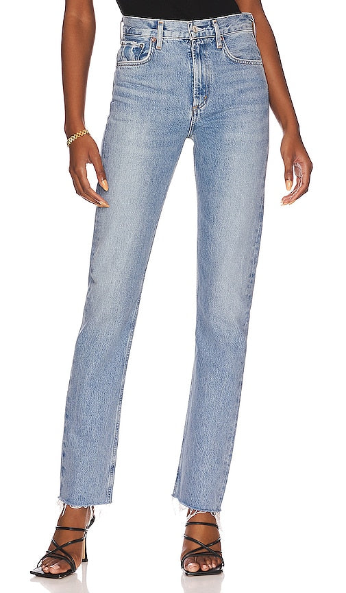 AGOLDE Cherie High Rise Straight in Blue - AGOLDE Cherie coupe droite taille haute en bleu - AGOLDE Cherie 蓝色高腰直筒裤 - AGOLDE Cherie High Rise Straight in Blau - AGOLDE Cherie 하이라이즈 스트레이트 블루 색상 - AGOLDE Cherie vita alta dritta in blu