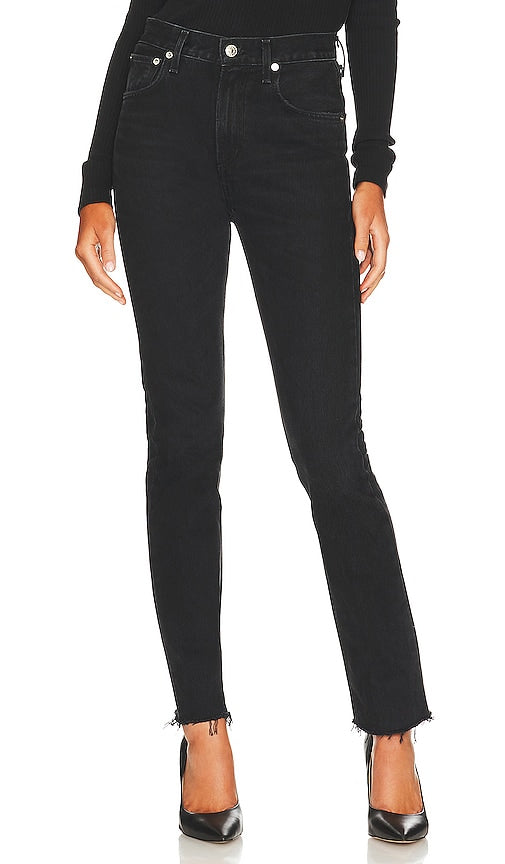 AGOLDE Cherie High Rise Straight in Black - AGOLDE Cherie coupe droite taille haute en noir - AGOLDE Cherie 黑色高腰直筒裤 - AGOLDE Cherie High Rise Straight in Schwarz - AGOLDE Cherie 하이라이즈 스트레이트 컬러 - AGOLDE Cherie vita alta dritta in nero