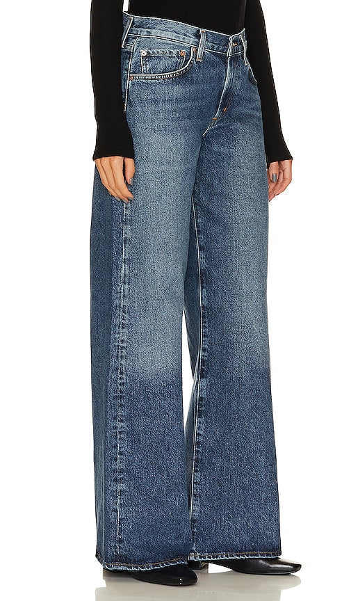 AGOLDE Clara Low Rise Baggy Flare in Blue