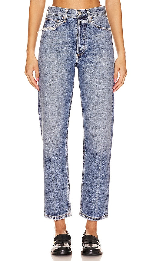 AGOLDE 90's Crop in Blue - AGOLDE 90's Crop en bleu - AGOLDE 90 年代蓝色短款 - AGOLDE 90er Crop in Blau - AGOLDE 90's 크롭 블루 색상 - AGOLDE Raccolto anni '90 in blu