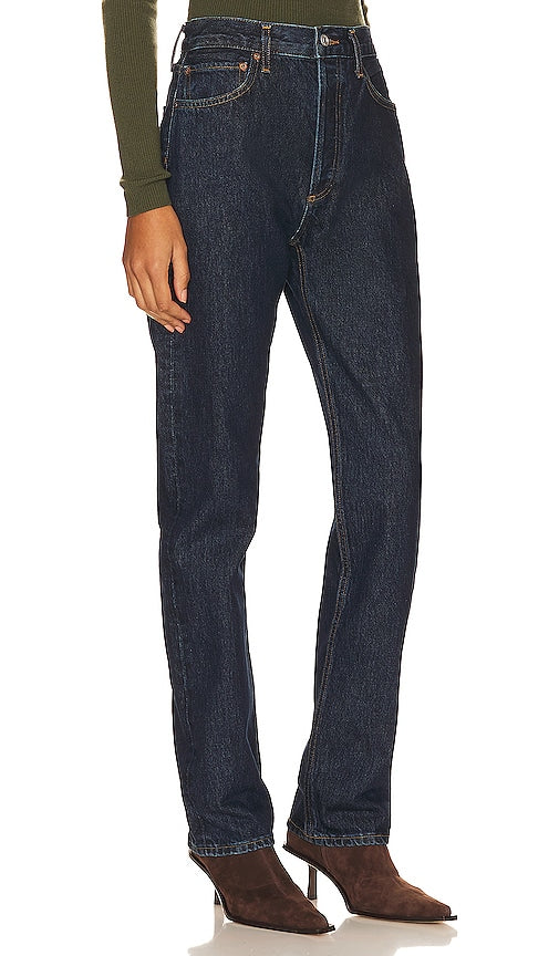 AGOLDE 90s Pinch Waist High Rise Straight in Blue