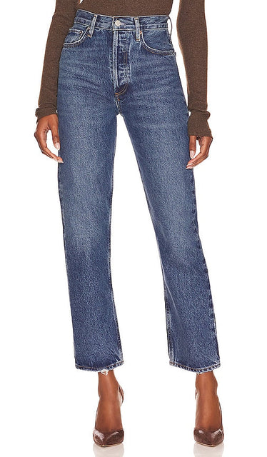 AGOLDE 90's Pinch Waist in Blue - AGOLDE Taille pincée des années 90 en bleu - AGOLDE 90 年代蓝色束腰 - AGOLDE 90er Pinch Waist in Blau - AGOLDE 90's 핀치 웨이스트 블루 색상 - AGOLDE vita pizzicata degli anni '90 in blu