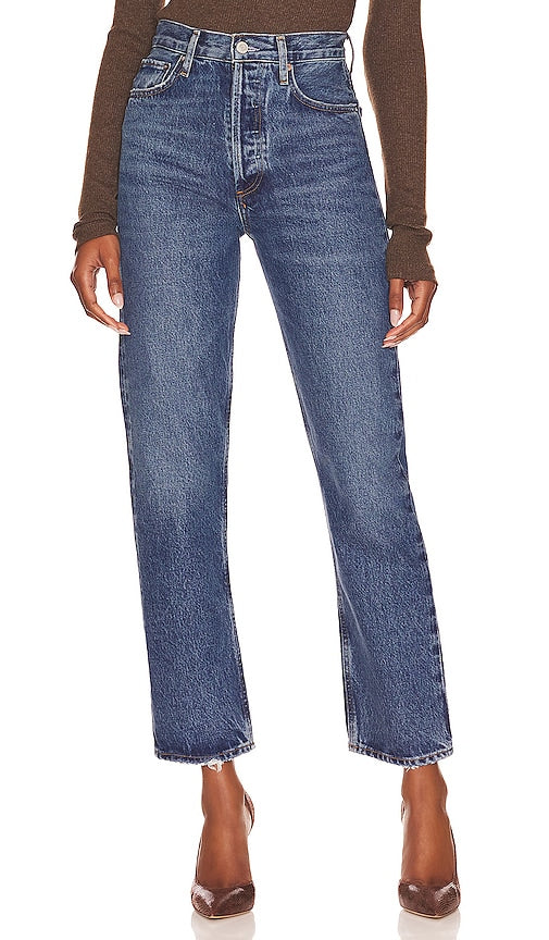 AGOLDE 90's Pinch Waist in Blue - AGOLDE Taille pincée des années 90 en bleu - AGOLDE 90 年代蓝色束腰 - AGOLDE 90er Pinch Waist in Blau - AGOLDE 90's 핀치 웨이스트 블루 색상 - AGOLDE vita pizzicata degli anni '90 in blu