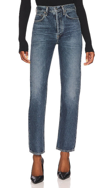 AGOLDE 90's Pinch Waist in Blue - AGOLDE Taille pincée des années 90 en bleu - AGOLDE 90 年代蓝色束腰 - AGOLDE 90er Pinch Waist in Blau - AGOLDE 90's 핀치 웨이스트 블루 색상 - AGOLDE vita pizzicata degli anni '90 in blu