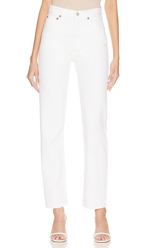 AGOLDE 90's Pinch Waist in White - AGOLDE Taille pincée des années 90 en blanc - AGOLDE 90 年代白色束腰 - AGOLDE 90er Pinch Waist in Weiß - AGOLDE 90's 핀치 웨이스트 화이트 색상 - AGOLDE vita pizzicata degli anni '90 in bianco